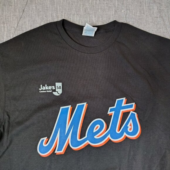 New York Mets Max Sherzer MLB T-Shirt Size Large Black Cotton Crewneck Sports - Picture 2 of 9